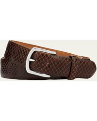 W. Kleinberg - Anaconda Snakeskin Belt - Lyst