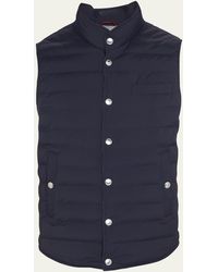 Brunello Cucinelli - Snap-front Quilted Down Vest - Lyst