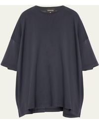 Eskandar - Short Sleeve Longer Back T-shirt Mid Plus - Lyst