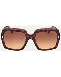 Tom Ford - Beveled Acetate & Metal Square Sunglasses - Lyst
