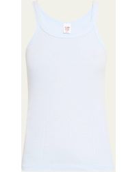 RE/DONE - Ribbed Scoop-neck Tank Top - Lyst