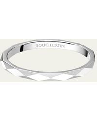 Boucheron - Facette Medium Wedding Band Ring, Size 53 - Lyst