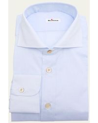 Kiton - Solid Cotton Dress Shirt - Lyst