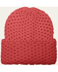 Inverni - Cashmere Honeycomb Knit Beanie - Lyst