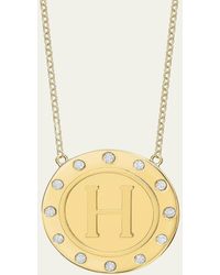 Tracee Nichols - 14K Initial Token Necklace With Diamonds - Lyst