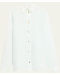 Zimmermann - Natura Oversized Long-sleeve Shirt - Lyst