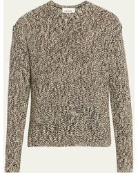 FRAME - Marled Linen-blend Sweater - Lyst