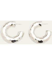 Ippolita - Hammered Medium Hoop Earrings In Sterling Silver - Lyst