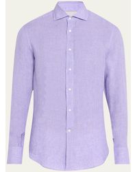 Brunello Cucinelli - Linen-cotton Casual Button-down Shirt - Lyst