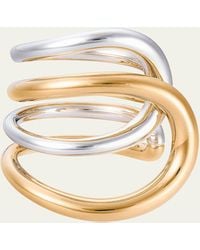 Charlotte Chesnais - Daisy Bicolor Ring In Gold Vermeil And Silver - Lyst