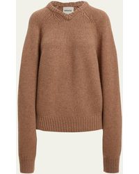 Khaite - Nalani V-neck Cashmere Oversized Sweater - Lyst