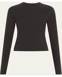 Skims - Cotton Jersey Long-Sleeve Crewneck T-Shirt - Lyst