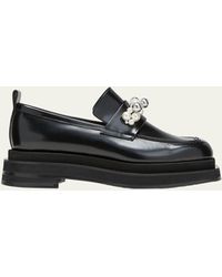 Simone Rocha - Leather Bell Charms Platform Loafers - Lyst