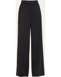 FRAME - Wide-leg Pajama Trousers - Lyst