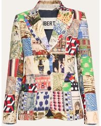 Libertine - Bloomsbury Collage Printed Blazer Jacket - Lyst