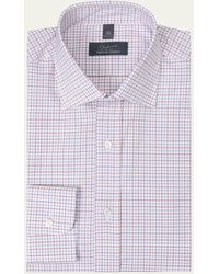 Bergdorf Goodman - Cotton Graph Check-print Dress Shirt - Lyst