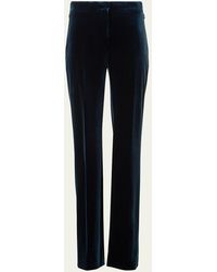 Akris - Carl Techno Velvet Stretch Straight-Leg Pants - Lyst