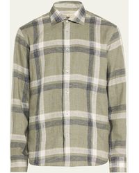 Baldassari - Linen-cotton Plaid Sport Shirt - Lyst