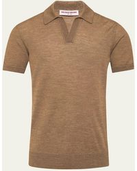 Orlebar Brown - Horton Knit Polo Shirt - Lyst