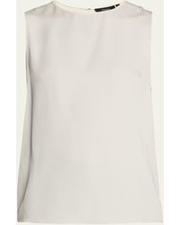 Theory - Silk Straight Shell Top - Lyst