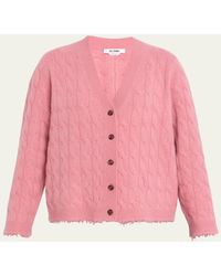RE/DONE - Cashmere Cable-Knit Cardigan - Lyst