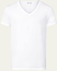 Hanro - Cotton Superior V-neck T-shirt - Lyst