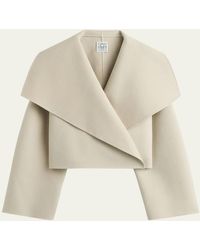 TOTEME - Cropped Signature Double Wool Jacket - Lyst