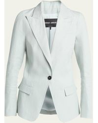 Giorgio Armani - Kimono Sleeve One-button Linen Blazer - Lyst