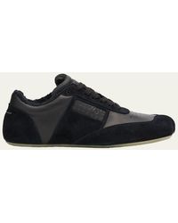 MM6 by Maison Martin Margiela - Anatomic Mixed Leather Sneakers - Lyst