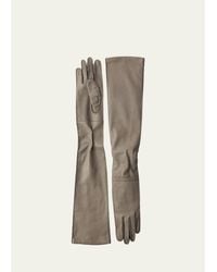 Prada - Long Nappa Leather Gloves - Lyst