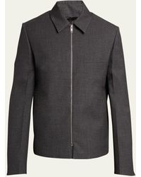 Givenchy - Structured Wool Zip Jacket - Lyst