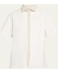 Maison Margiela - Collared Short-Sleeve T-Shirt - Lyst
