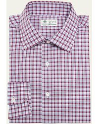 Luigi Borrelli Napoli - Cotton Micro-check Casual Button-down Shirt - Lyst