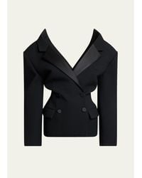 Givenchy - Off-The-Shoulder Double-Breasted Cocoon Jacket - Lyst