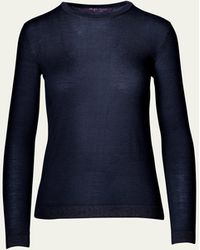 Ralph Lauren Collection - Crewneck Long-sleeve Cashmere Jersey Sweater - Lyst