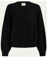 KHAITE - Wolfe V-Neck Cashmere Sweater - Lyst
