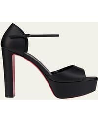 Christian Louboutin - Sandaloo Leather Sole Platform Sandals - Lyst