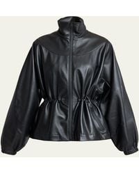 Givenchy - Leather Drawstring Tracksuit Jacket - Lyst
