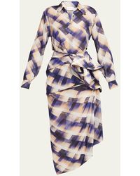 Dries Van Noten - Chowy Plaid Button-Front Blouse - Lyst