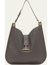 Tom Ford - Tara Large Hobo Crossbody In Grained Leather - Lyst