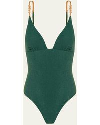 ViX - Solid Paige Claire Brazilian One-piece Swimsuit - Lyst