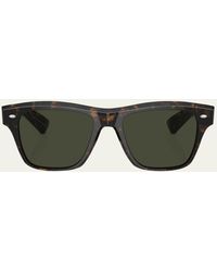 Oliver Peoples - Polarized Acetate Square Sunglasses - Lyst