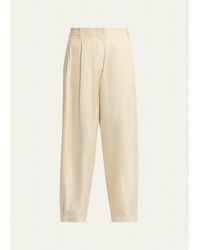 The Row - Beta Silk Shantung Pajama Pants - Lyst