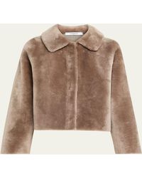 Fleurette - Odette Reversible Cropped Shearling Jacket - Lyst