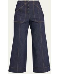 Cinq À Sept - Benji Wide-Leg Denim Pants - Lyst