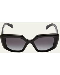 Prada - Logo Emblem Acetate Cat-eye Sunglasses - Lyst