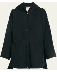 FAZ - Ruby Hooded Top Coat With Drawcord Waist - Lyst