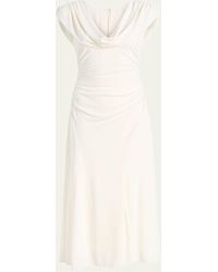 Cinq À Sept - Carino Draped Midi Dress - Lyst
