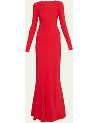 Givenchy - Long Sleeve Gown W/ Chain Detail - Lyst