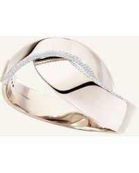 Vhernier - Abbraccio 18K Demi Pave Bangle - Lyst
